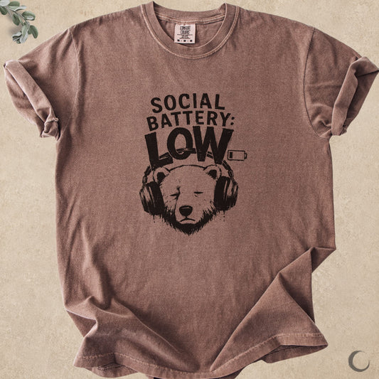 Social Battery Low Bear