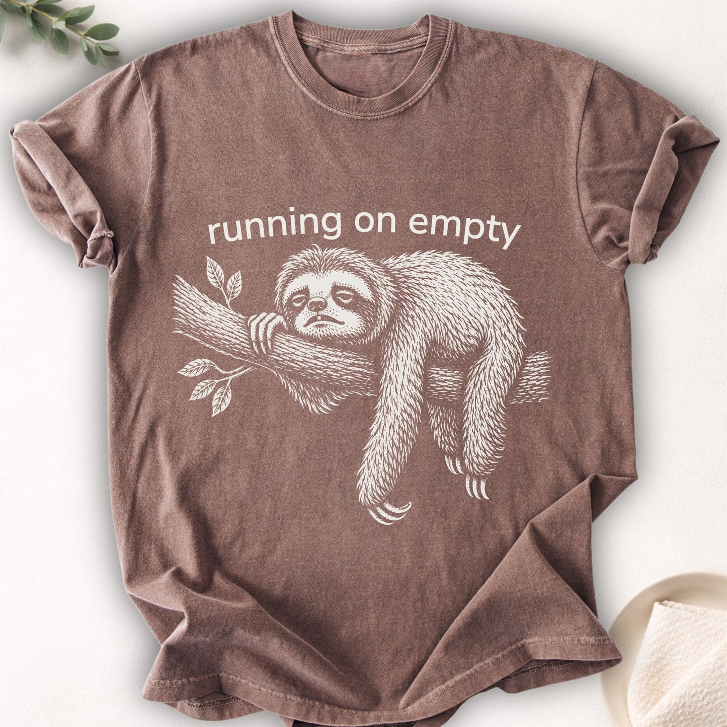 Running On Empty Sloth Tee