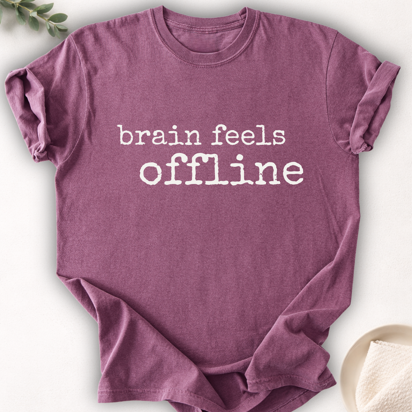 Brain Feels Offline Minimal Tee