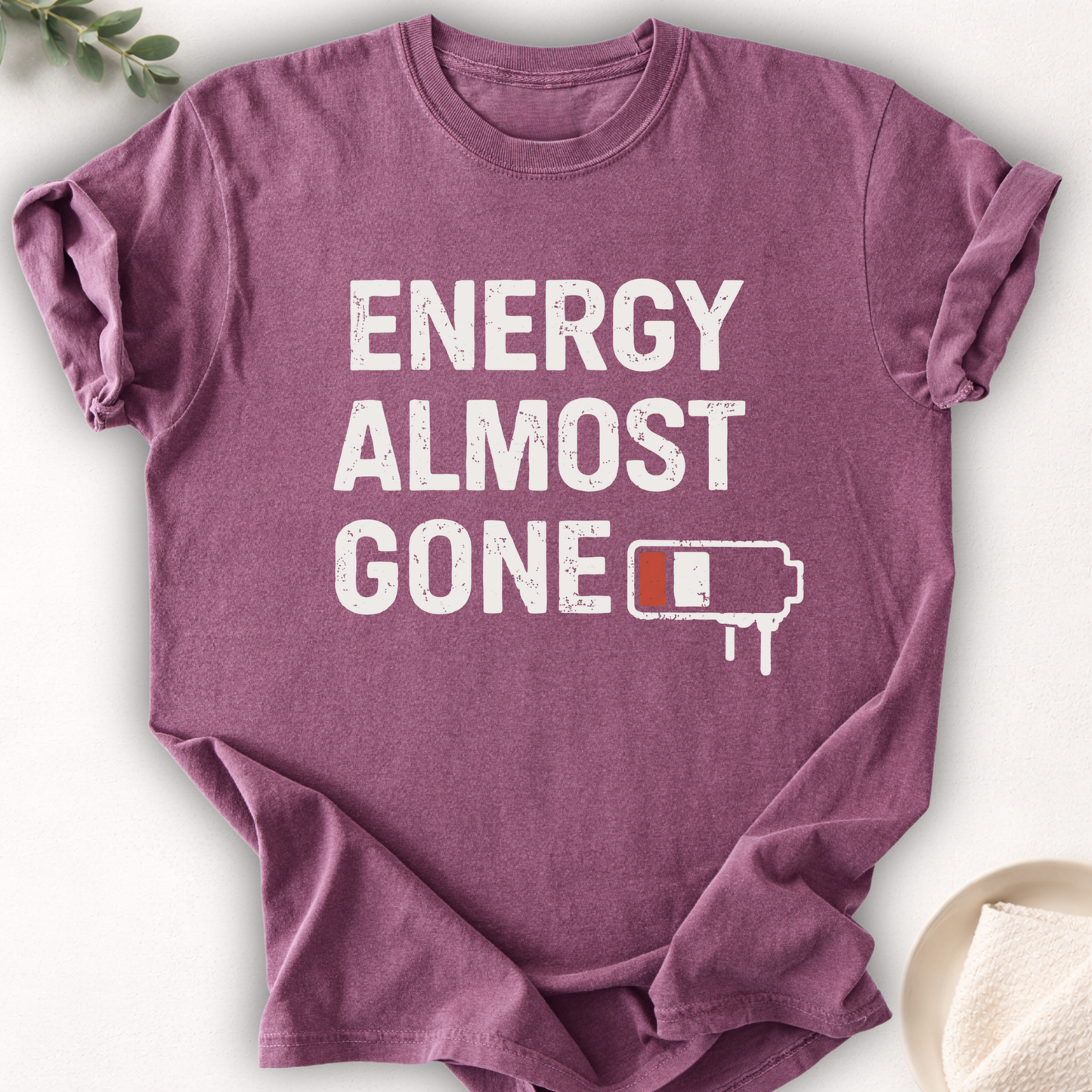 Energy Almost Gone Tee – Low Battery Graphic