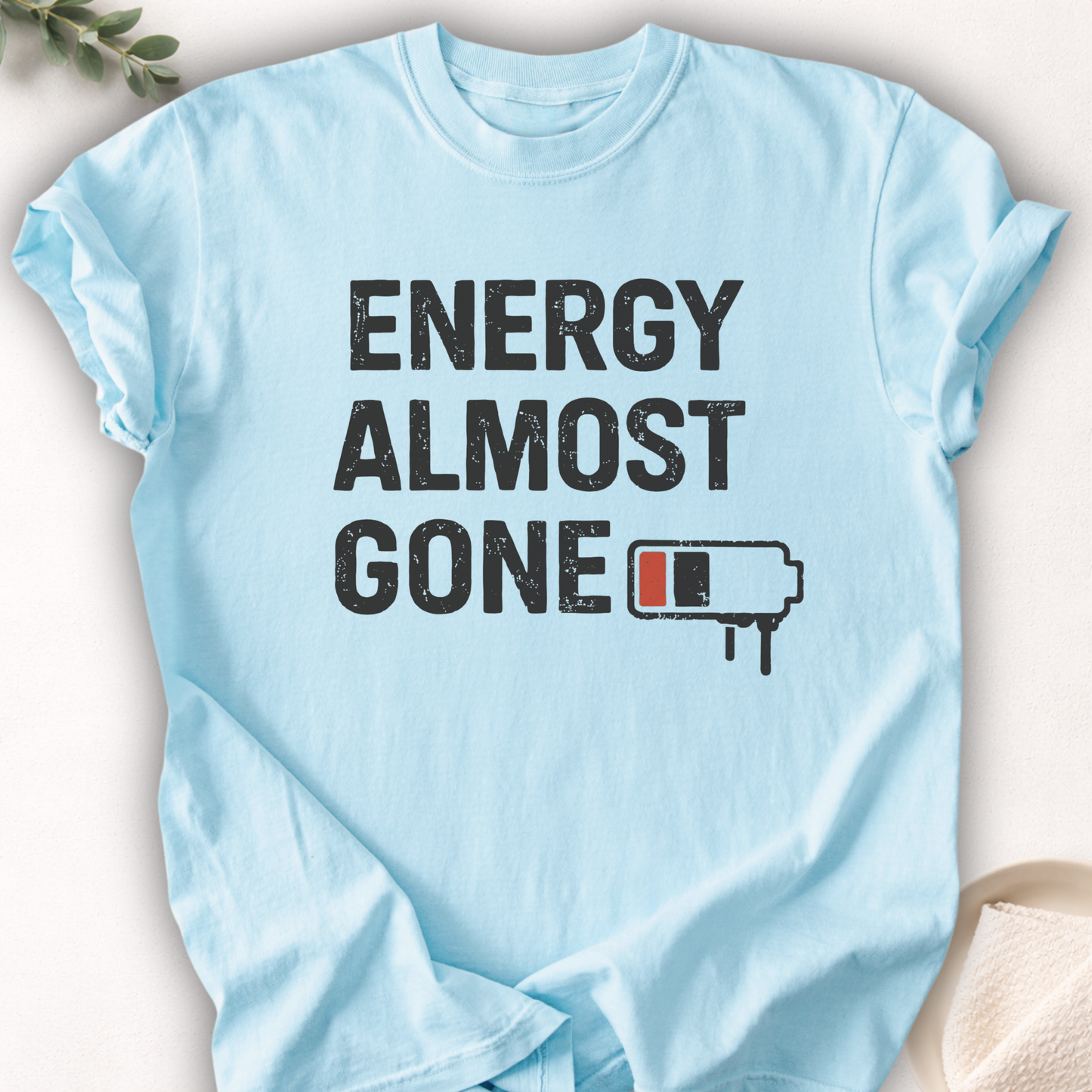 Energy Almost Gone Tee – Low Battery Graphic