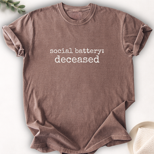 Social Battery: Deceased Minimal Tee