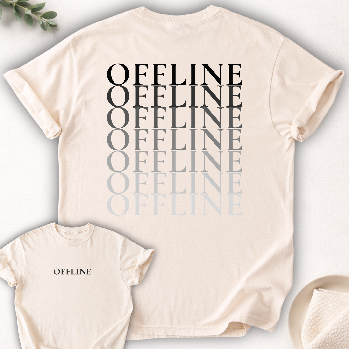 Offline Front & Back Minimalist Tee