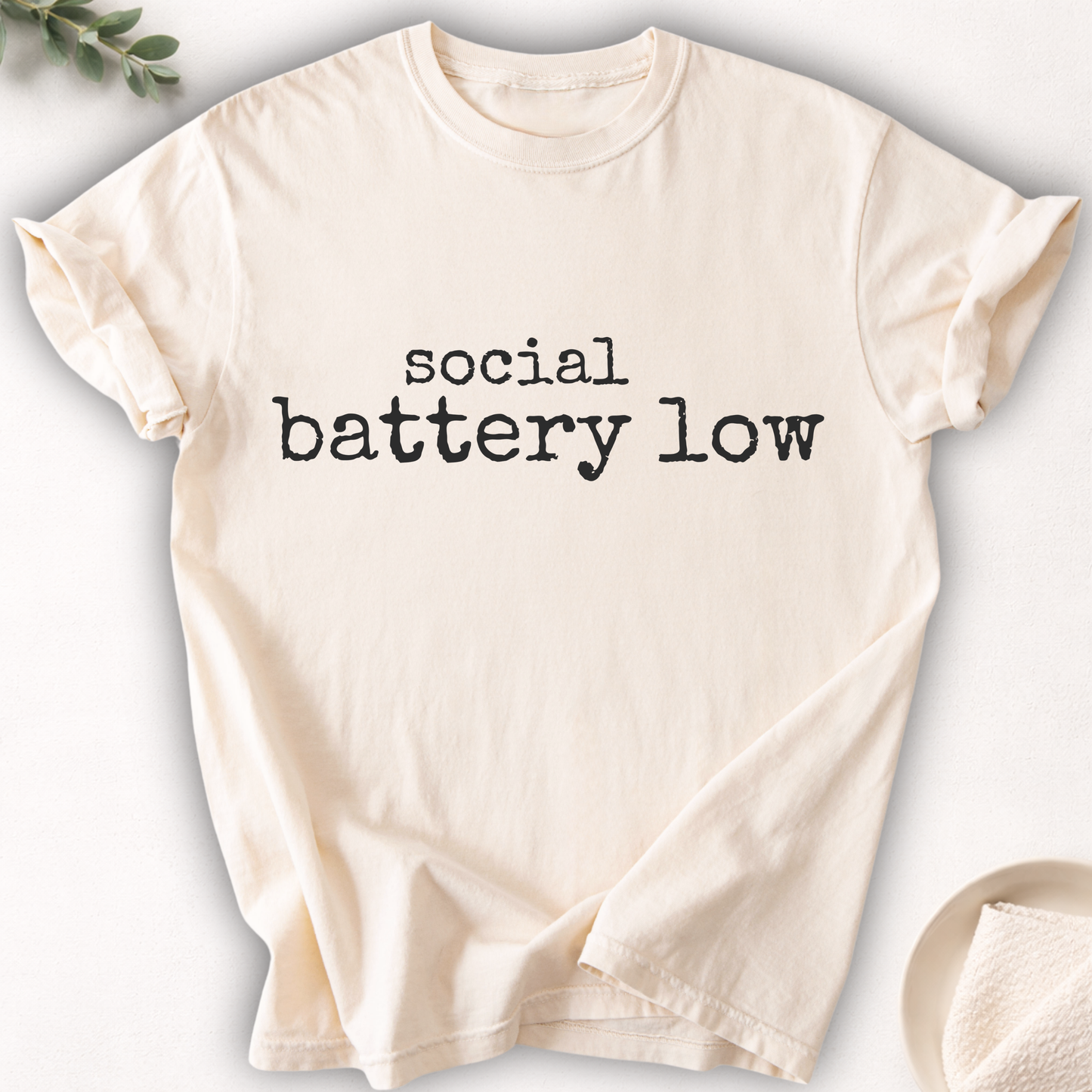 Social Battery Low Minimal Tee