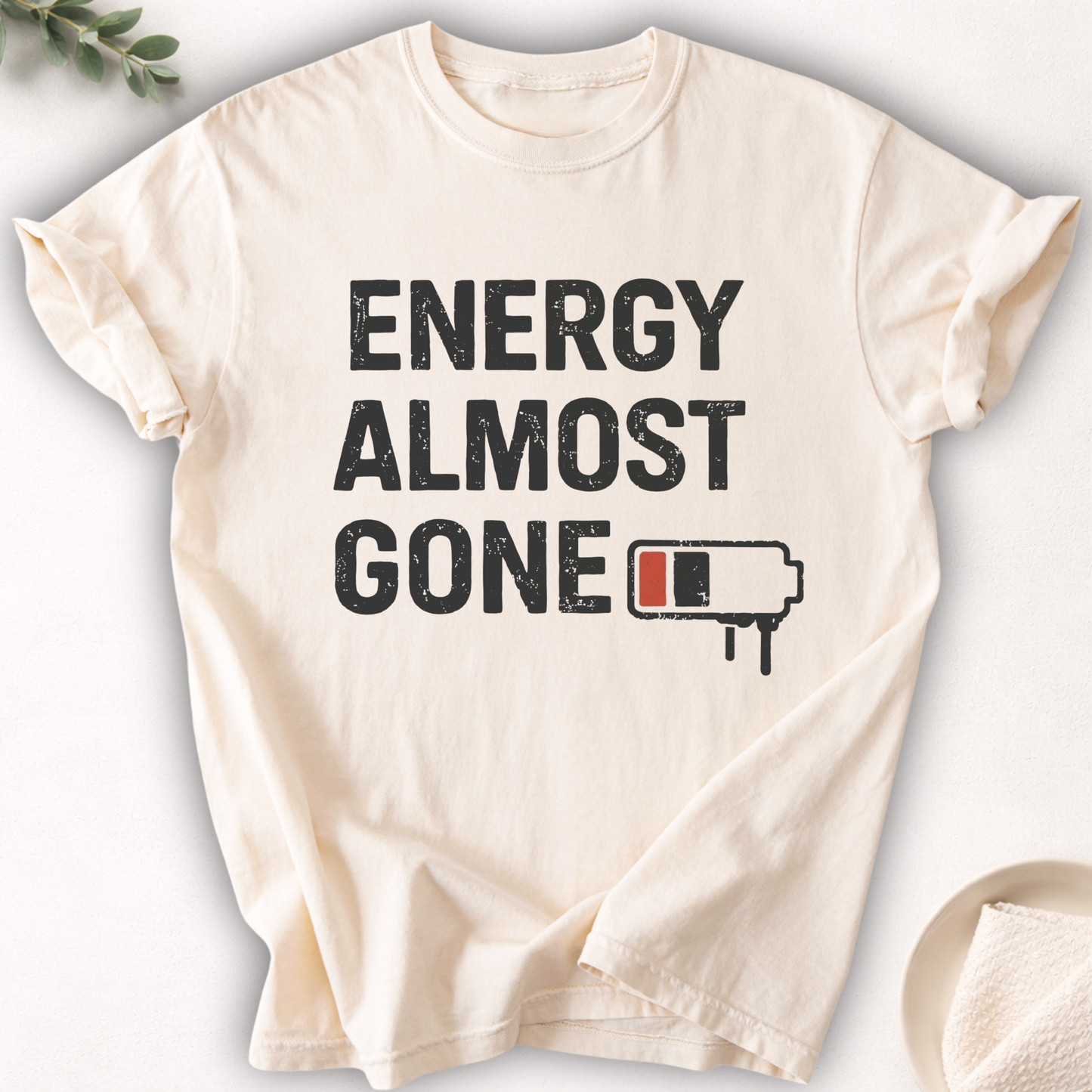 Energy Almost Gone Tee – Low Battery Graphic