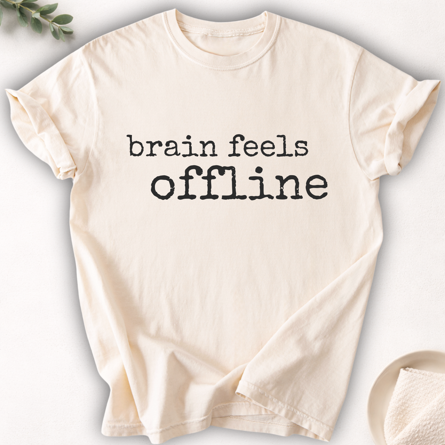 Brain Feels Offline Minimal Tee