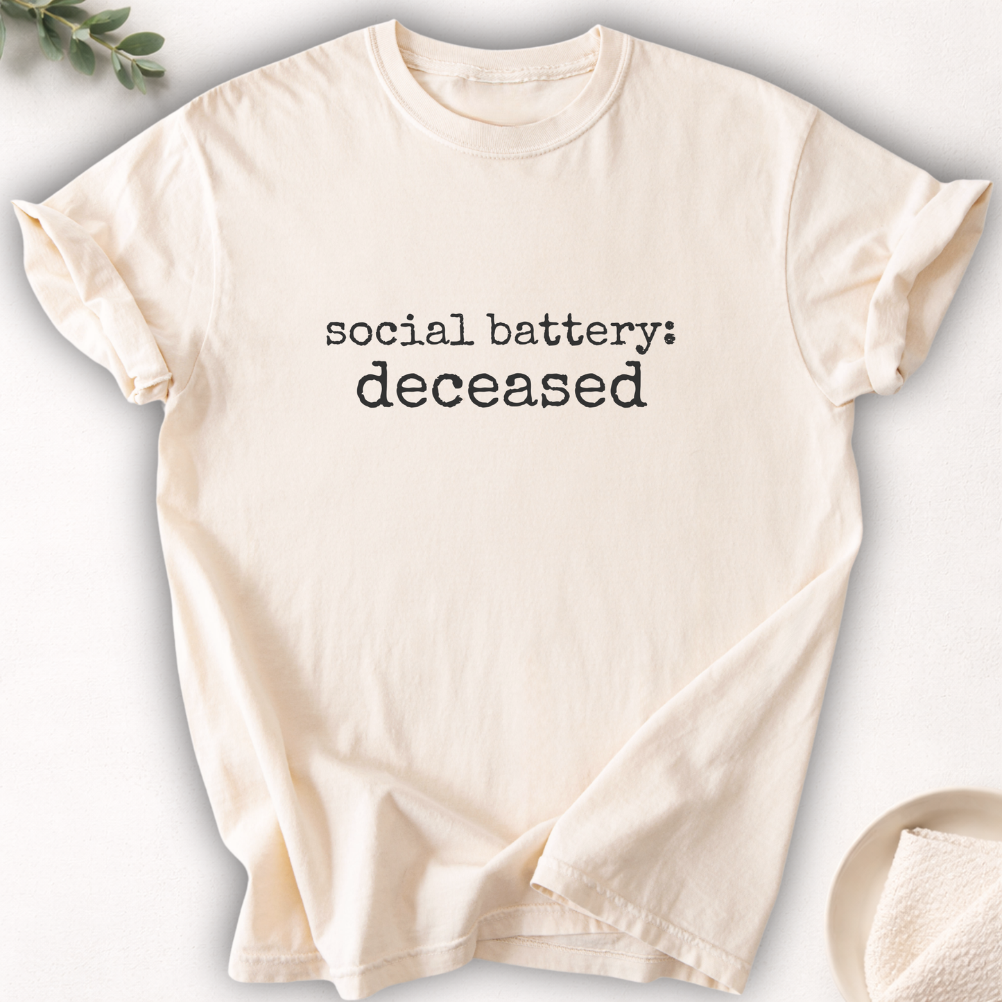 Social Battery: Deceased Minimal Tee