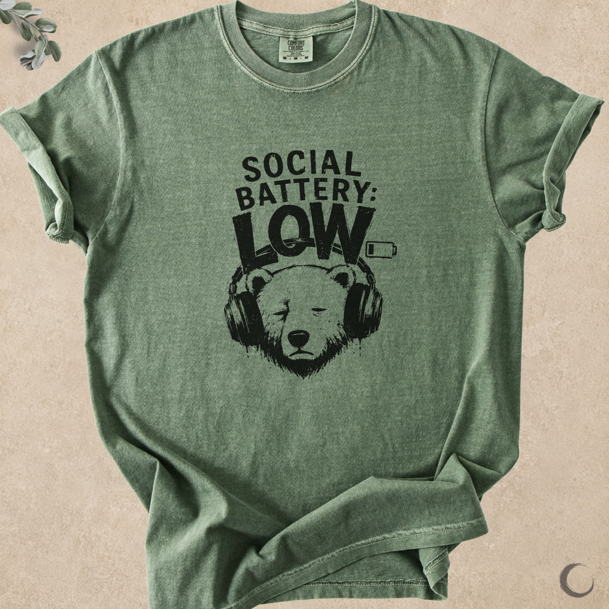 Social Battery Low Bear