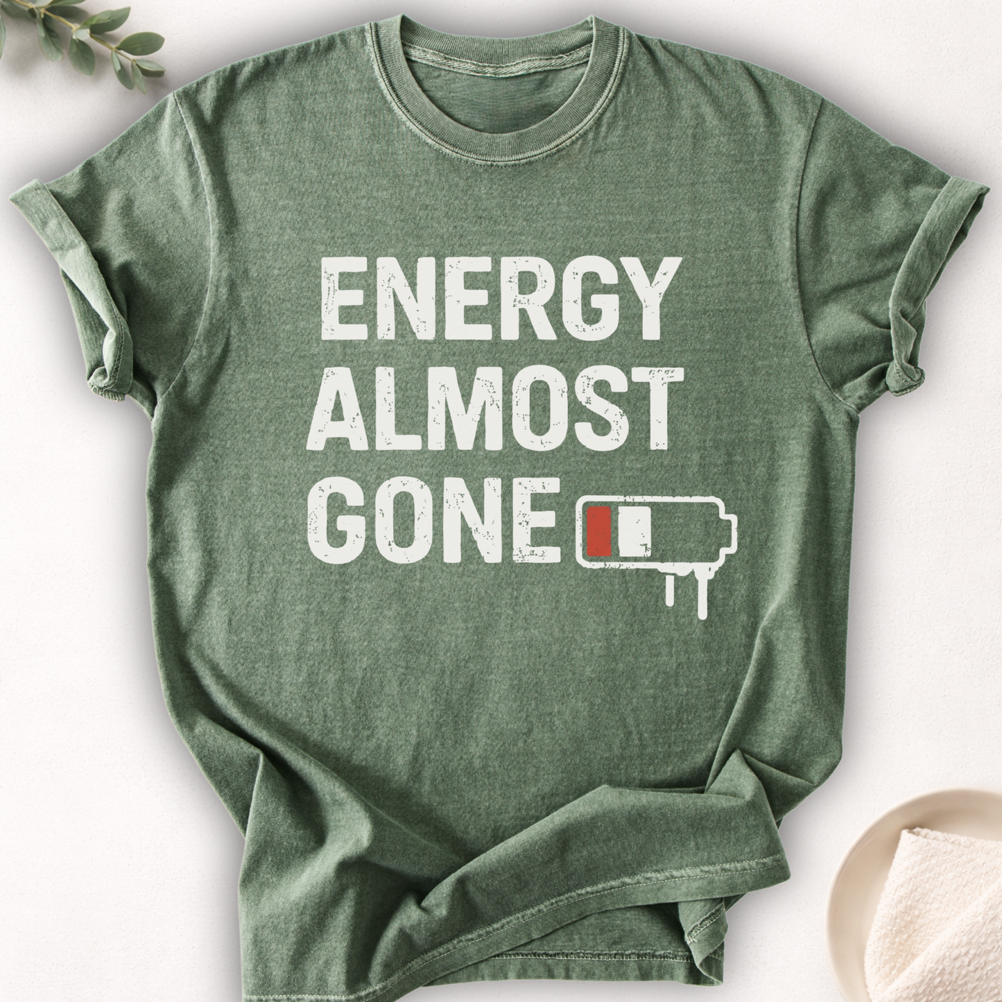 Energy Almost Gone Tee – Low Battery Graphic