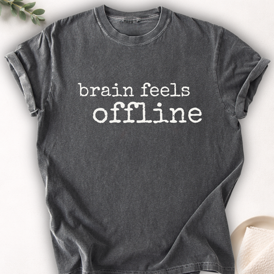 Brain Feels Offline Minimal Tee