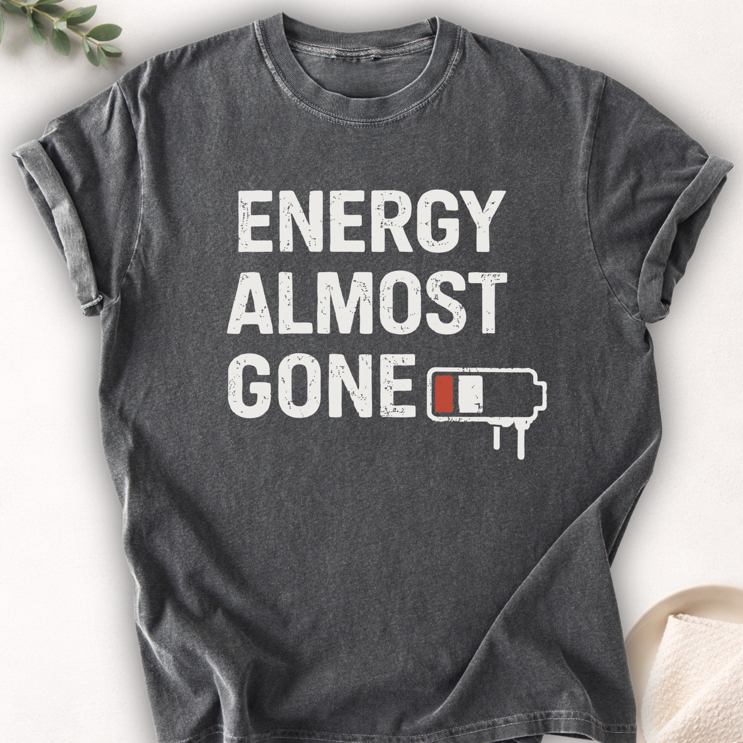 Energy Almost Gone Tee – Low Battery Graphic