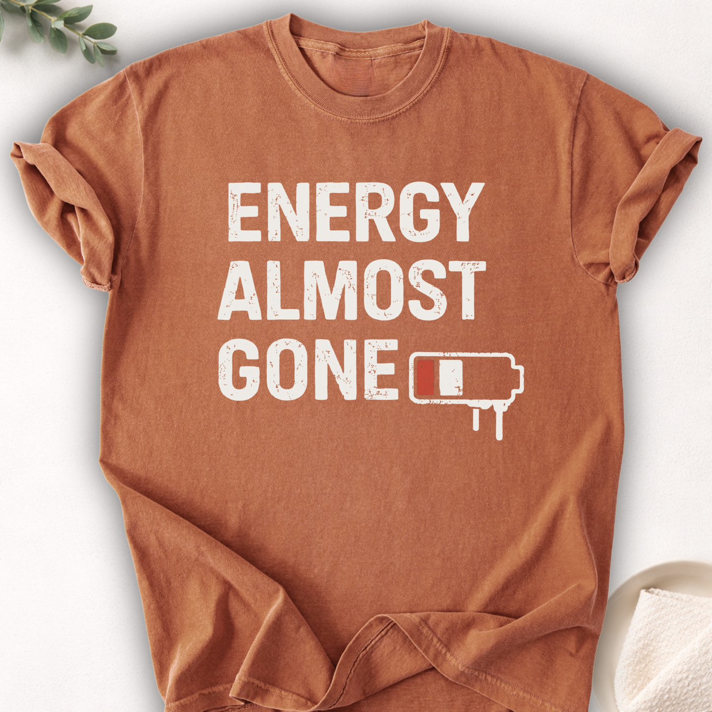 Energy Almost Gone Tee – Low Battery Graphic
